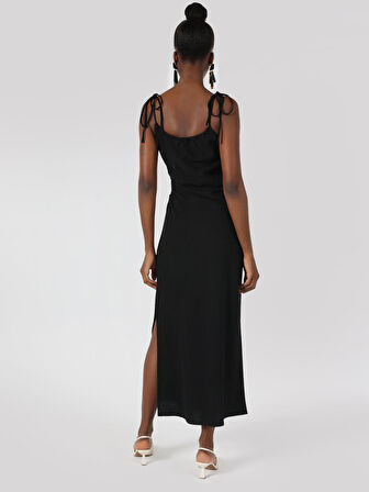 Slim Fit Cut Out Siyah Kadın Elbise