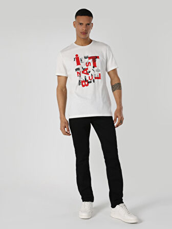 Beyaz Erkek Tshirt K.kol