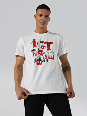 Beyaz Erkek Tshirt K.kol