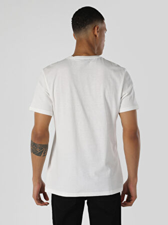 Beyaz Erkek Tshirt K.kol