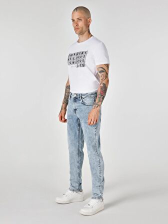 041 Danny Slim Fit Düşük Bel Düz Paça Mavi Erkek Jean Pantolon Cl1064361