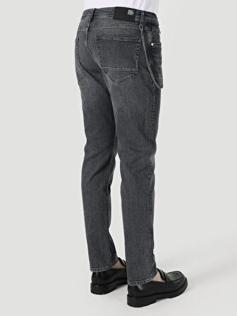 044 Karl Düşük Bel Düz Paça Straight Fit Gri Erkek Jean Pantolon Cl1064375