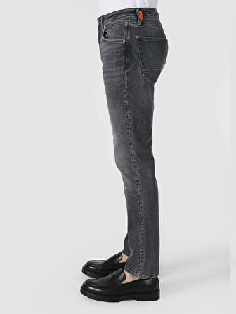 044 Karl Düşük Bel Düz Paça Straight Fit Gri Erkek Jean Pantolon Cl1064375