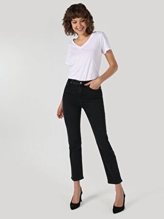 703 Carla Slim Fit Normal Bel Düz Paça Kadın Jean Pantolon Cl1064386