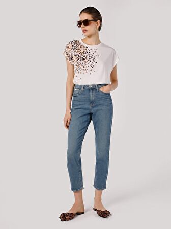 891 Maya Slim Fit Normal Bel Dar Paça Mavi Kadın Jean Pantolon Cl1064396