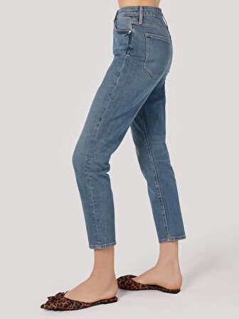 891 Maya Slim Fit Normal Bel Dar Paça Mavi Kadın Jean Pantolon Cl1064396
