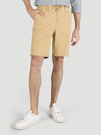 Chino Fit Orta Bel Camel Erkek Şort Cl1064429