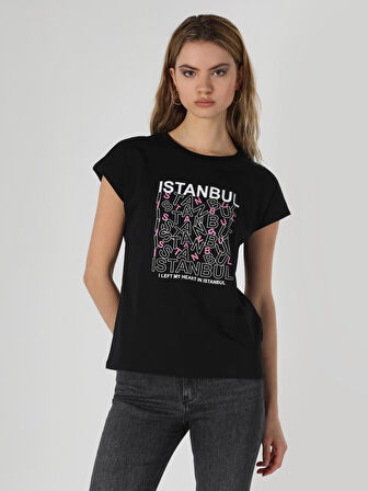 Siyah Kadın Tshirt K.kol