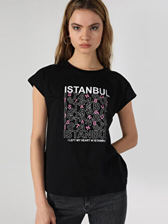 Siyah Kadın Tshirt K.kol