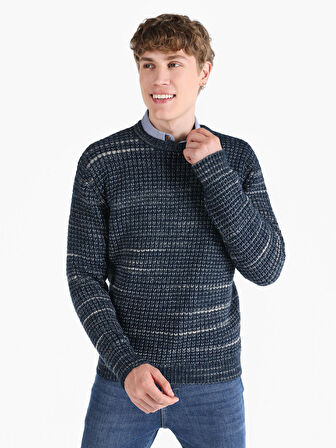 Lacivert Erkek Kazak