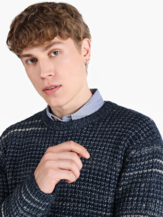 Lacivert Erkek Kazak