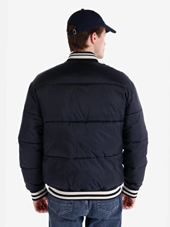 Regular Fit Şişme Kolej Lacivert Erkek Mont