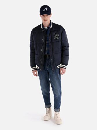 Regular Fit Şişme Kolej Lacivert Erkek Mont