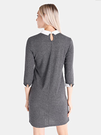 Regular Fit Antrasit Kadın Elbise