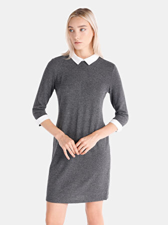 Regular Fit Antrasit Kadın Elbise