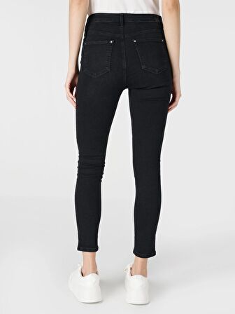 759 Lara Super Slim Fit Normal Bel Dar Paça Siyah Kadın Jean Pantolon Cl1065309