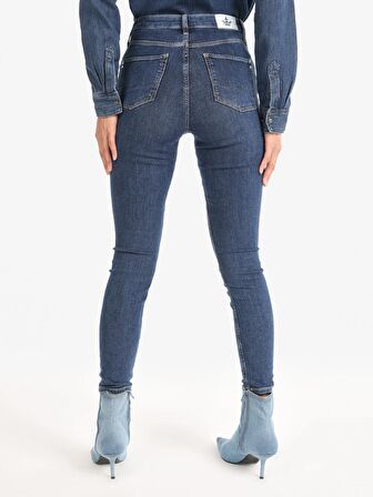 760 Diana Super Slim Fit Yüksek Bel Dar Paça Mavi Kadın Jean Pantolon Cl1065324