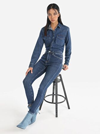 760 Diana Super Slim Fit Yüksek Bel Dar Paça Mavi Kadın Jean Pantolon Cl1065324