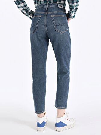 891 Maya Slim Fit Normal Bel Daralan Paça Mavi Kadın Pantolon Cl1065436