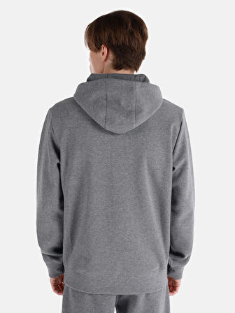 Regular Fit Kapüşonlu Antrasit Erkek Sweatshirt