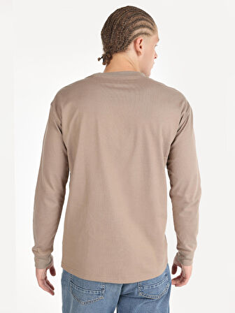 Bej Erkek Tshirt U.kol