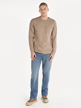 Bej Erkek Tshirt U.kol