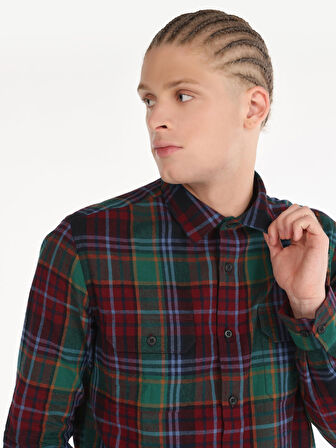 Çok Renkli Erkek Gömlek U.kol