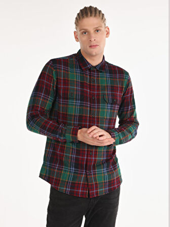 Çok Renkli Erkek Gömlek U.kol