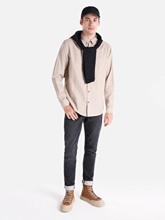 Gri Erkek Gömlek U.kol