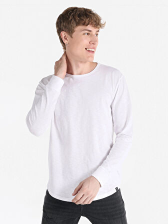 Beyaz Erkek Tshirt U.kol