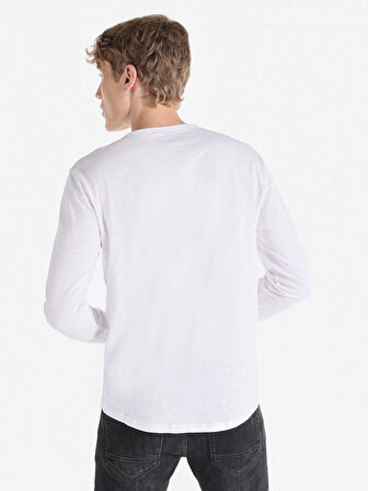 Beyaz Erkek Tshirt U.kol