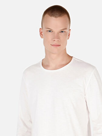 Beyaz Erkek Tshirt U.kol