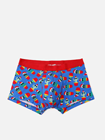 Baskılı Mavi Erkek İç Giyim