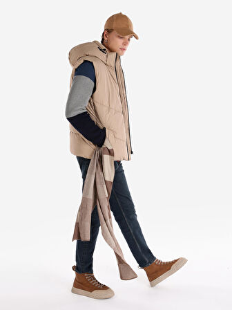 Regular Fit Bisiklet Yaka Çizgili Lacivert Erkek Kazak