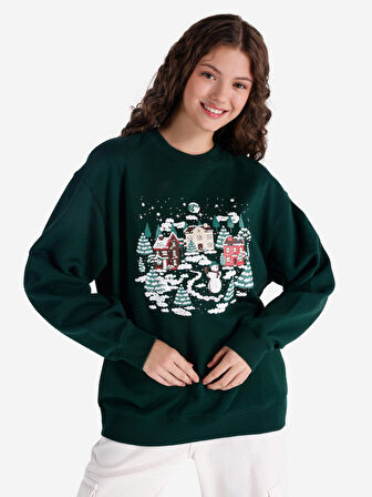Yeşil Kadın Sweatshirt