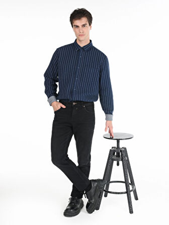 044 Karl Regular Fit Düşük Bel Düz Paça Denım Erkek Pantolon Cl1066315
