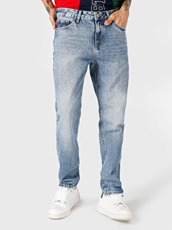 067 Jack Regular Fit Orta Bel Düz Paça Mavi Erkek Jean Pantolon Cl1066359