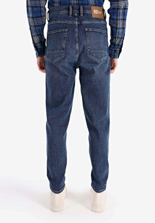 Loose Tapered Fit   Erkek İndigo Jean Pantolon