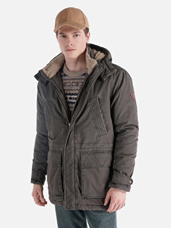 Regular Fit Yeşil Erkek Kaban