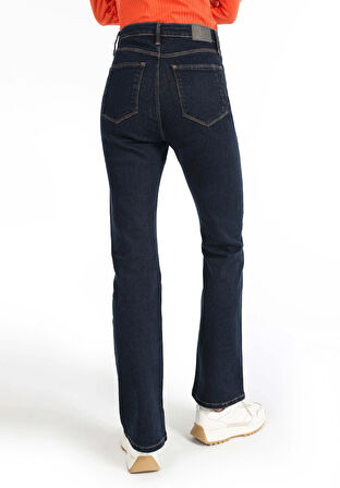 791 Monıca Regular Fit Orta Bel Bootcut Kadın Mavi Jean Pantolon