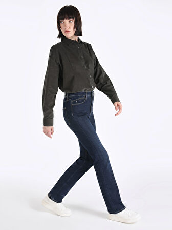 797 Adel Slim Fit Boru Paça Mavi Kadın Pantolon Cl1066396