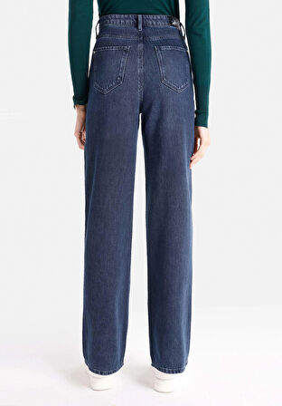 970 Berry Regular Fit Yüksel Bel Geniş Paça Kadın Denim Jean Pantolon