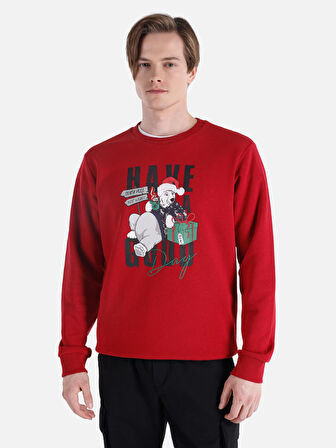 Kırmızı Erkek Sweatshirt