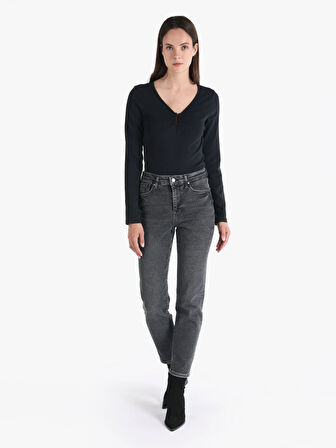 891 Maya Slim Fit Normal Bel Daralan Paça Denım Kadın Pantolon Cl1066484