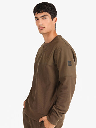 Regular Fit Yeşil Erkek Sweatshirt