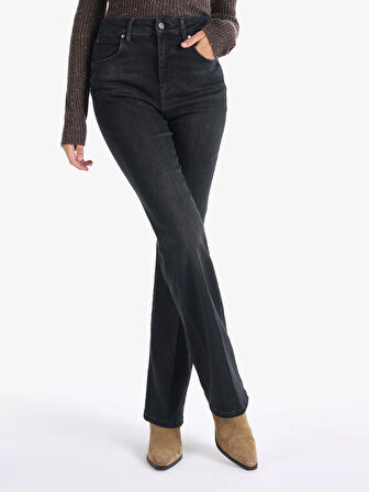 719 Chrisa Regular Fit Yüksek Bel Boru Paça Mavi Kadın Pantolon Cl1066534