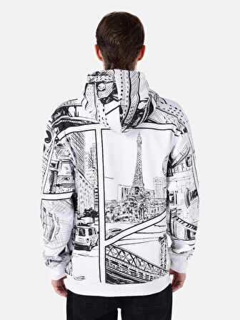 Beyaz Erkek Sweatshirt