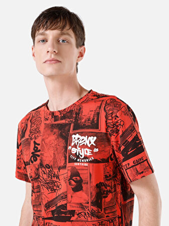 Regular Fit   Erkek Turuncu  Tişört Cl1066733