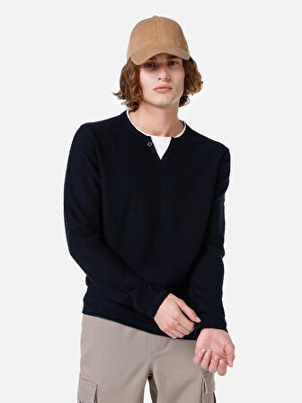 Lacivert Erkek Kazak