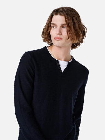 Lacivert Erkek Kazak